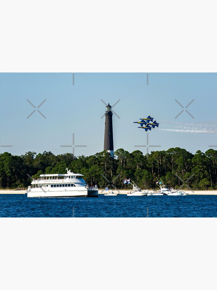 Blue Angels over Pensacola Lighthouse and Ferry by BeachtownViews