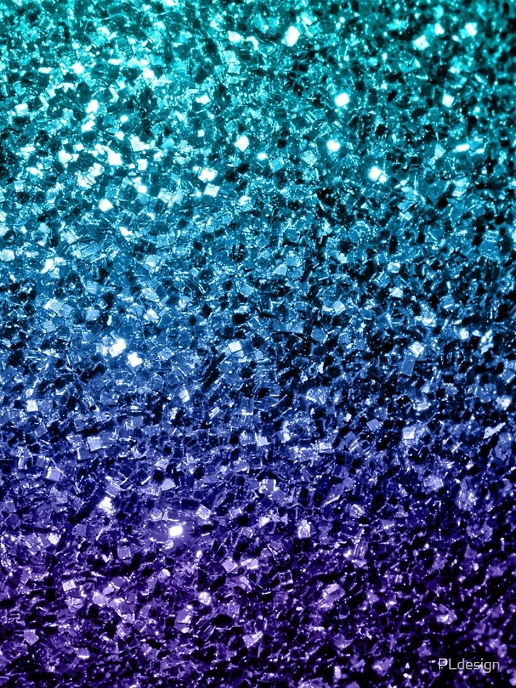 Beautiful Aqua blue Ombre glitter sparkles by PLdesign