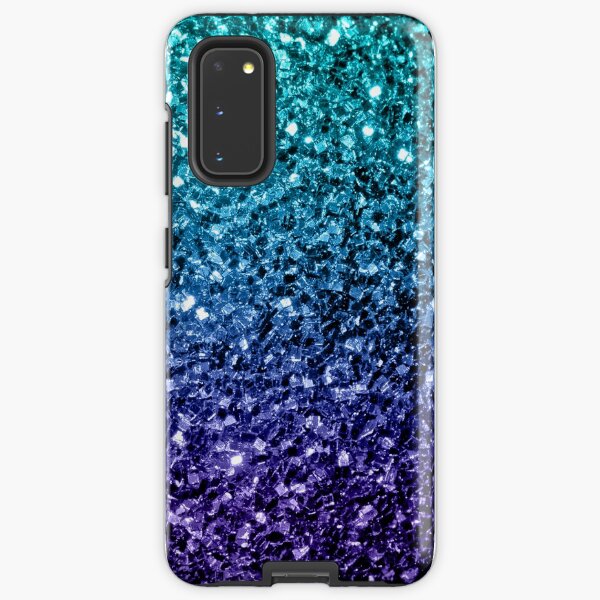 Beautiful Aqua blue Ombre glitter sparkles Samsung Galaxy Tough Case
