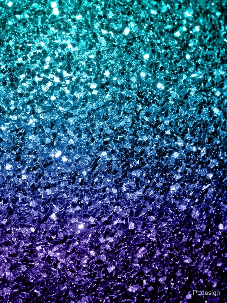 Beautiful Aqua blue Ombre glitter sparkles by PLdesign