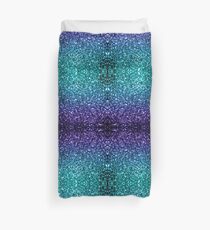 Beautiful Aqua blue Ombre glitter sparkles Duvet Cover