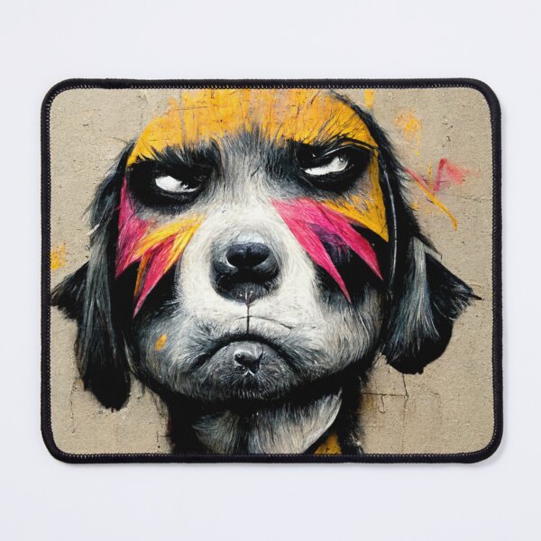 Item preview, dog wall spray paint graffiti designed and sold by keyd-studio.