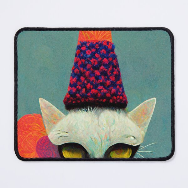 Item preview, Surreal, Super cool low res cat weaing a hat,colourful, designed and sold by AmazinfArt.
