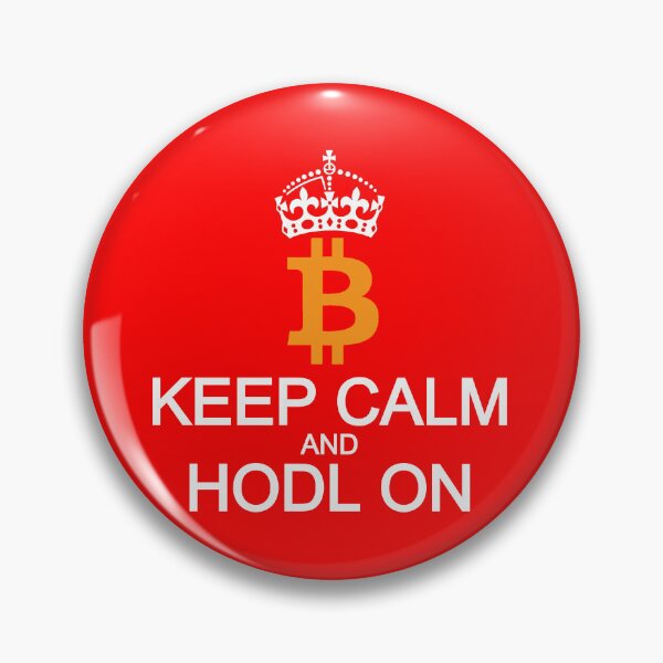 Item preview, Keep Calm and Hold On Bitcoin BTC White designed and sold by Mindi Maxine.
