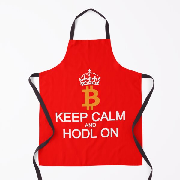 Item preview, Keep Calm and Hold On Bitcoin BTC White designed and sold by Mindi Maxine.