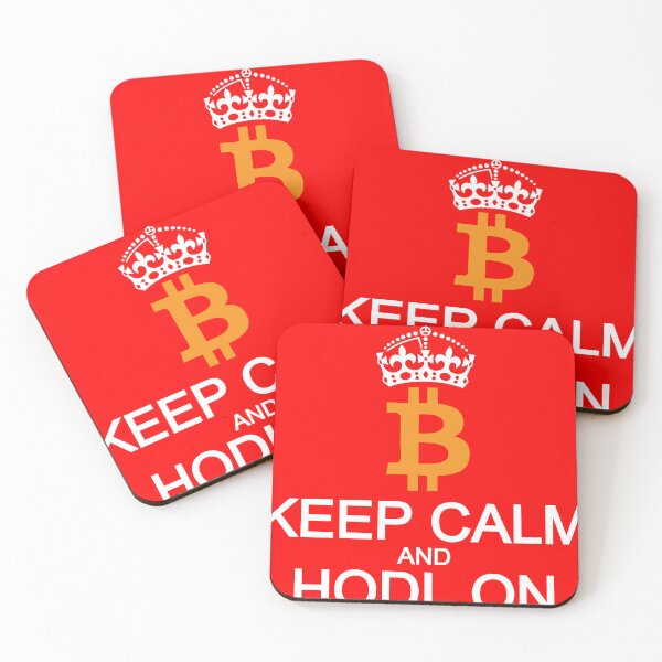 Item preview, Keep Calm and Hold On Bitcoin BTC White designed and sold by Mindi Maxine.