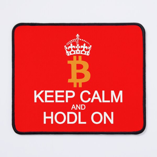 Item preview, Keep Calm and Hold On Bitcoin BTC White designed and sold by Mindi Maxine.
