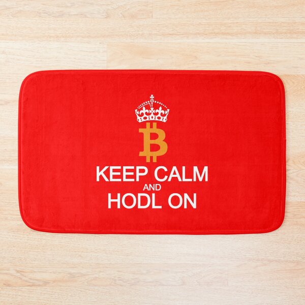 Item preview, Keep Calm and Hold On Bitcoin BTC White designed and sold by Mindi Maxine.