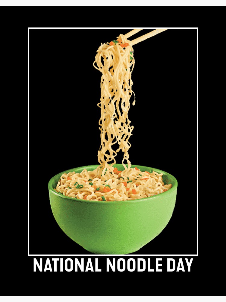 "National Noodle Day" Sticker for Sale by catmood Redbubble