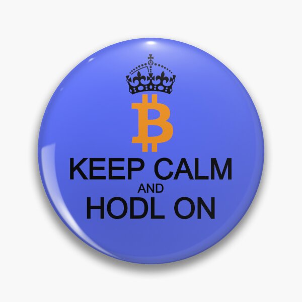 Item preview, Keep Calm and Hold On Bitcoin BTC Black designed and sold by Mindi Maxine.