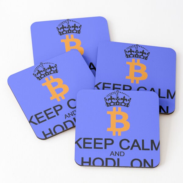 Item preview, Keep Calm and Hold On Bitcoin BTC Black designed and sold by Mindi Maxine.