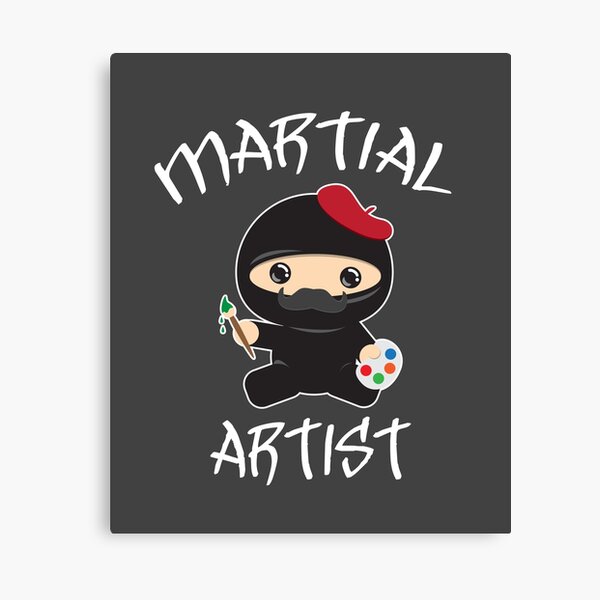 Martial Artist Little Ninja Artist Paint Cute Kawaii Canvas Print