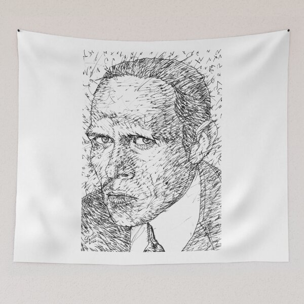 Item preview, DANIIL KHARMS black and white pencil portrait .1 designed and sold by lautir.