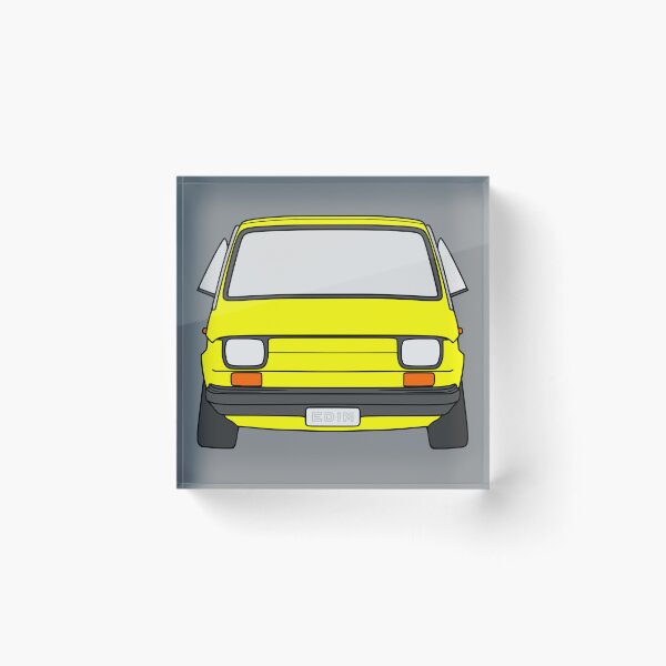 Item preview, Fiat 126 126P Polski Fiat Maluch yellow color designed and sold by EdimDesign.