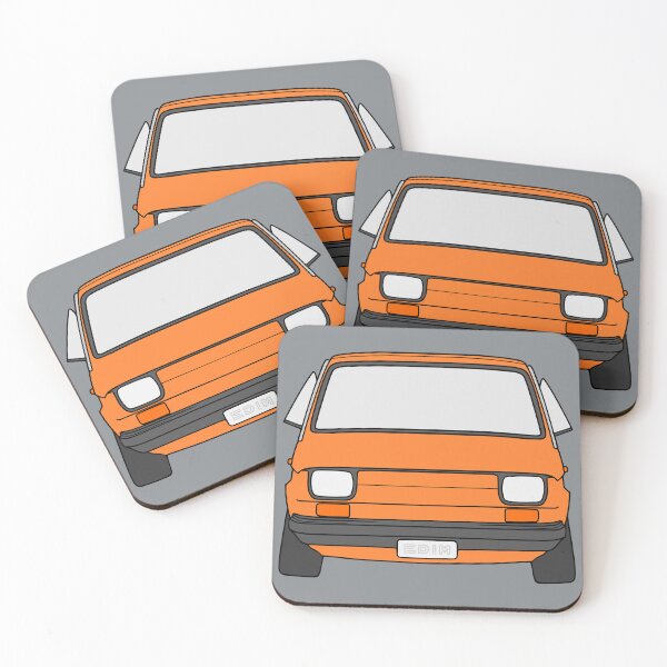 Artikelvorschau, Fiat 126 126P Polski Fiat Maluch orange Farbe entworfen und verkauft von EdimDesign.