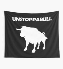 Unstoppabull (Unstoppable Bull) white version Wall Tapestry