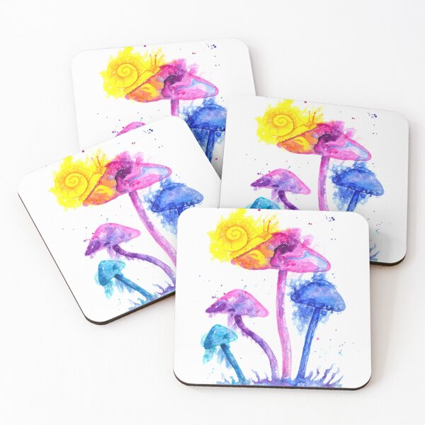 Item preview, Inky Mushrooms - magic mushrooms - toadstools - fungi - ink splash designed and sold by Moorcatstudio.