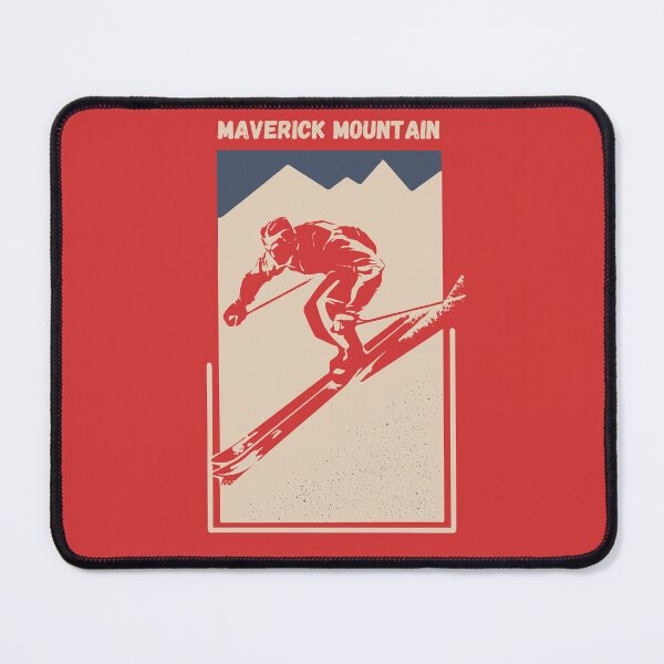 Item preview, Maverick Mountain in Polaris, Grasshopper Valley, Beaverhead National Forest, Montana, USA, North America - Vintage Red Ski Poster for Mountain Alpine Skier designed and sold by Vintage-TM.