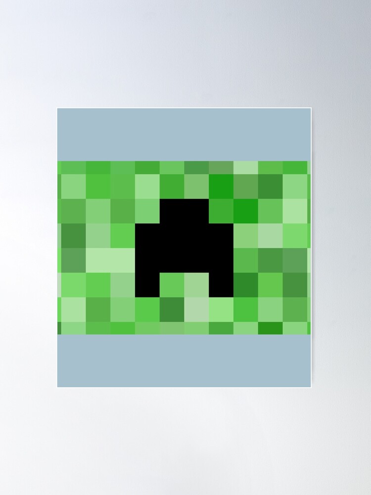 Pixel art of a creeper face from minecraft