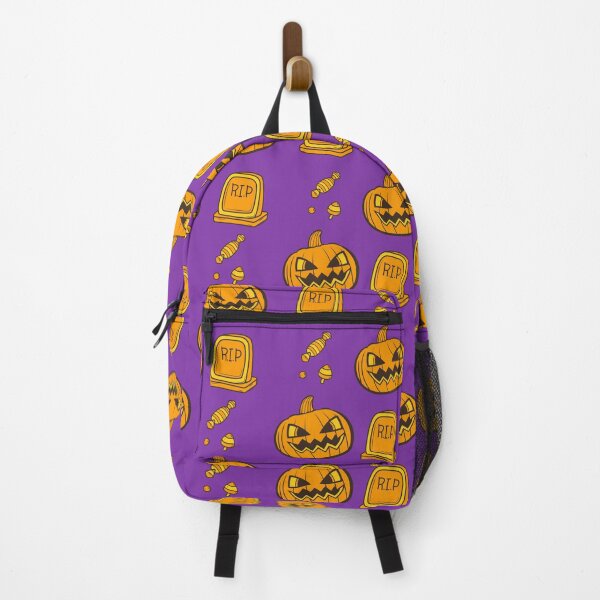Item preview, Incredible pattern of orange pumpkins with purple to always carry the spirit of Autumn with you designed and sold by Patternschidos.