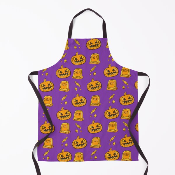 Item preview, Incredible pattern of orange pumpkins with purple to always carry the spirit of Autumn with you designed and sold by Patternschidos.