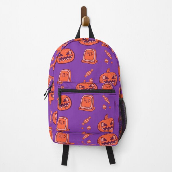 Item preview, Incredible pattern of orange pumpkins with purple to always carry the spirit of Autumn with you designed and sold by Patternschidos.