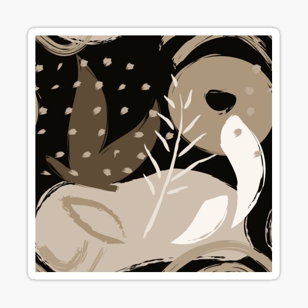 Item preview, Sepia Earth Tones Black And White Modern Abstract  designed and sold by DEC02.