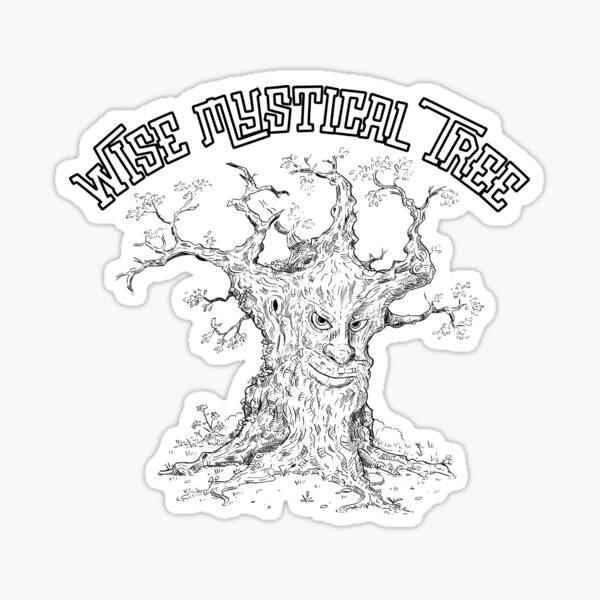 Buff Wise Mystical Tree Meme Sticker for Sale by Rezzhul