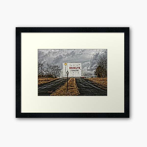 Moonlite Drive-In Framed Art Print