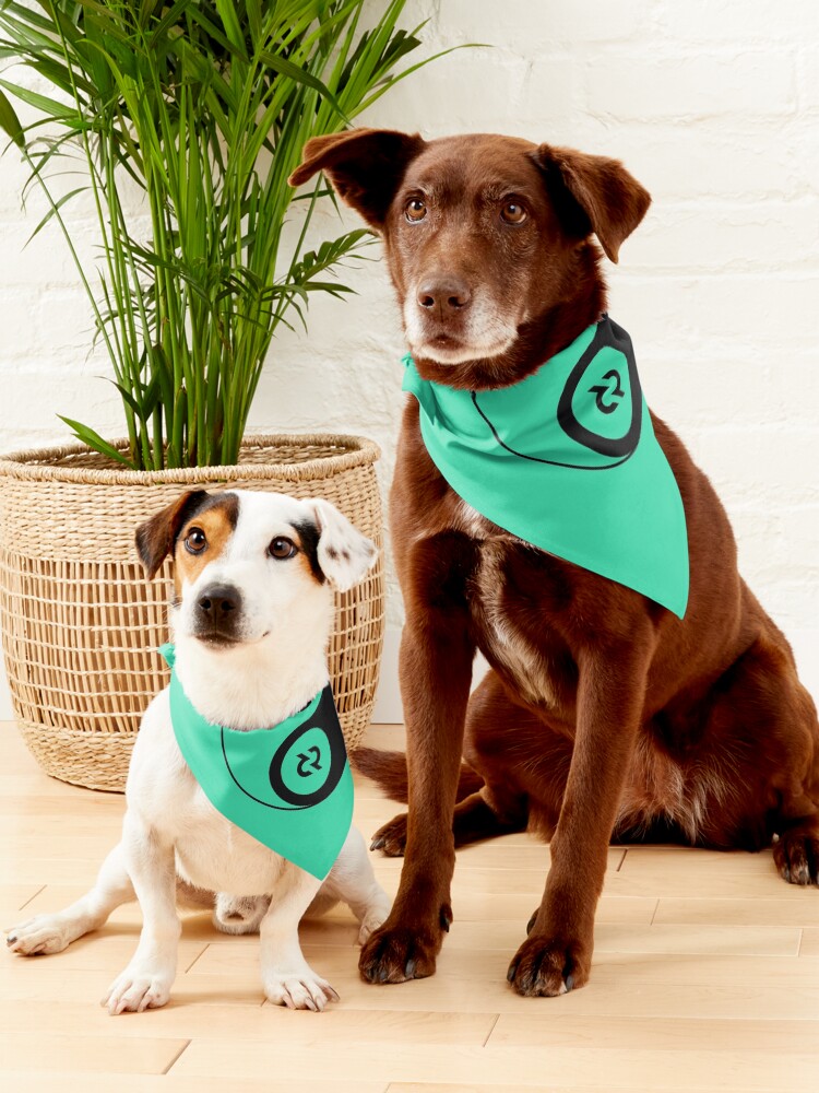 Thumbnail 5 of 6, Pet Bandana, Decred Yin Yang - DCR Turquoise © v1 (Design timestamped by https://timestamp.decred.org/) designed and sold by OfficialCryptos.