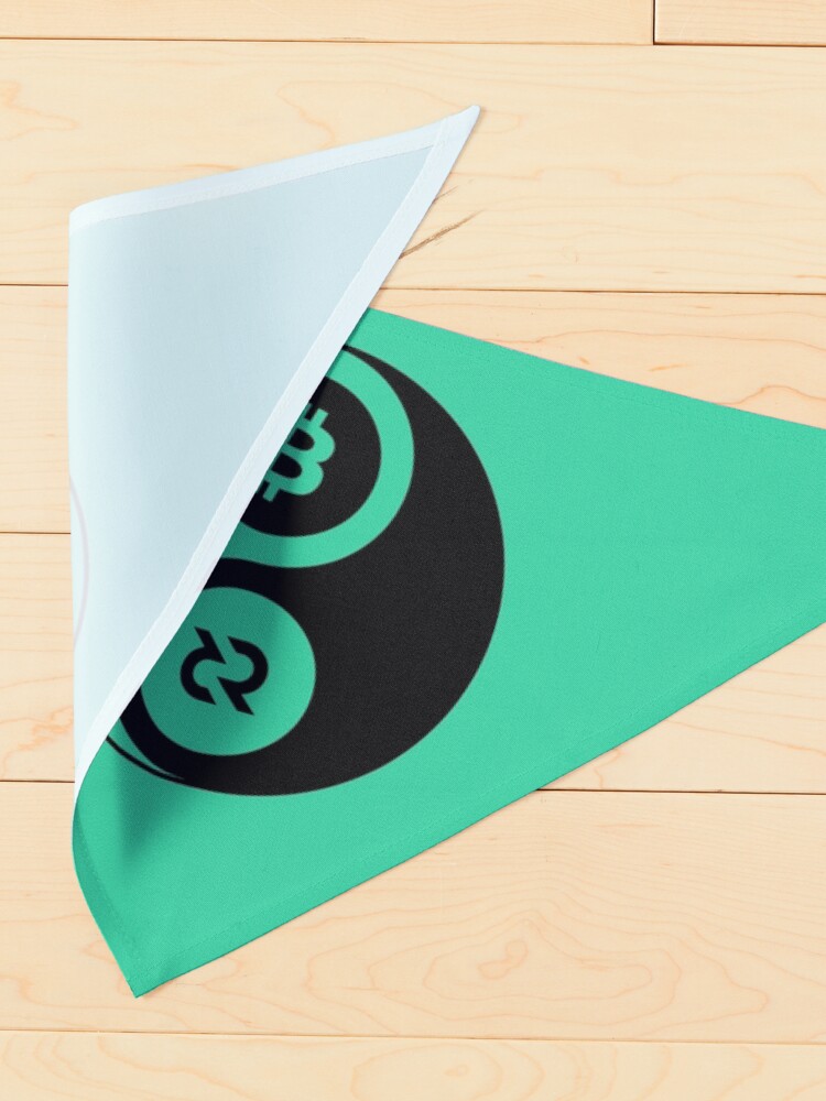Thumbnail 4 of 6, Pet Bandana, Decred Yin Yang - DCR Turquoise © v1 (Design timestamped by https://timestamp.decred.org/) designed and sold by OfficialCryptos.