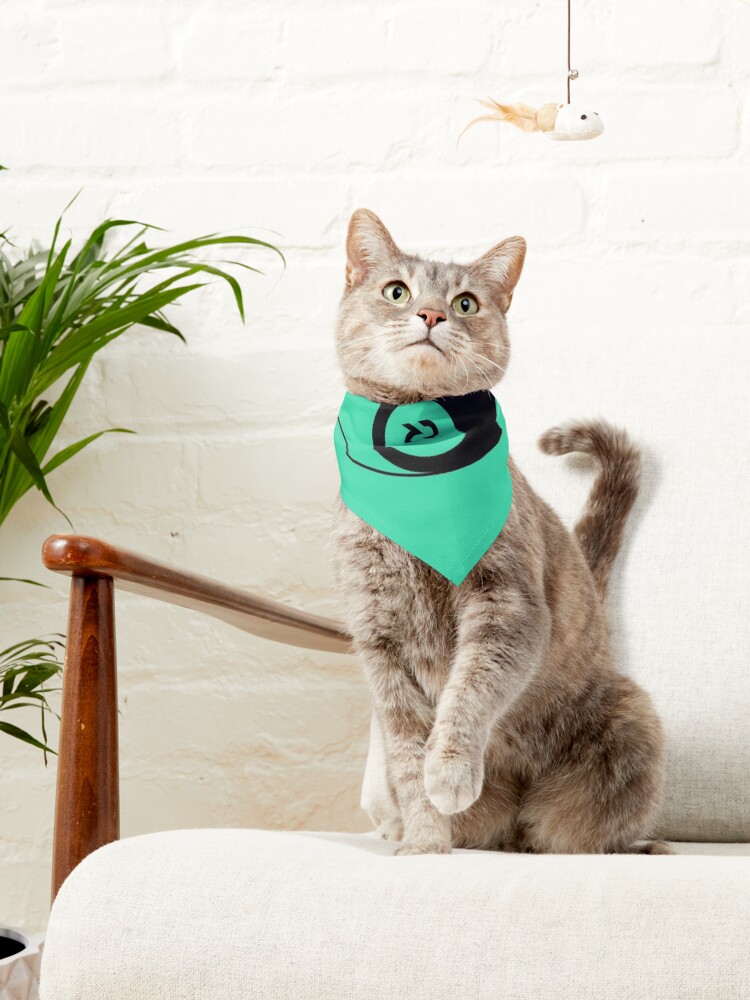 Thumbnail 3 of 6, Pet Bandana, Decred Yin Yang - DCR Turquoise © v1 (Design timestamped by https://timestamp.decred.org/) designed and sold by OfficialCryptos.