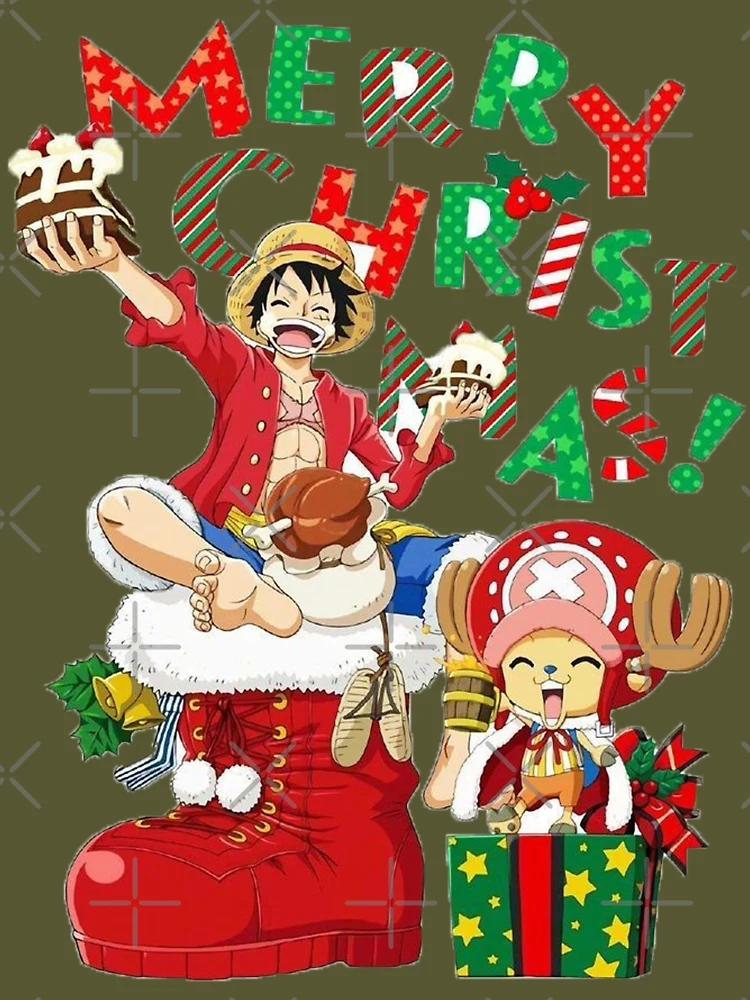 Merry Christmas From Luffy And Chopper One Piece Luffy And Chopper One Piece  Anime Unisex Sweatshirt - Teeruto