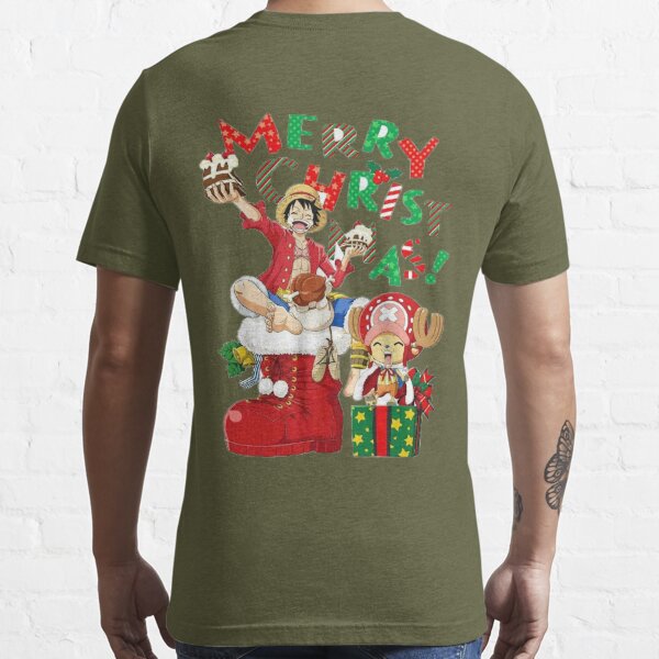 Merry Christmas From Luffy And Chopper In Santa Shoes One Piece shirt -  Kingteeshop