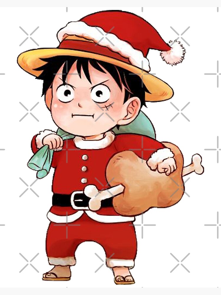 Cute Luffy Santa Claus Christmas SVG, Merry Christmas Monkey D Luffy SVG,  One Piece Luffy Santa Claus SVG