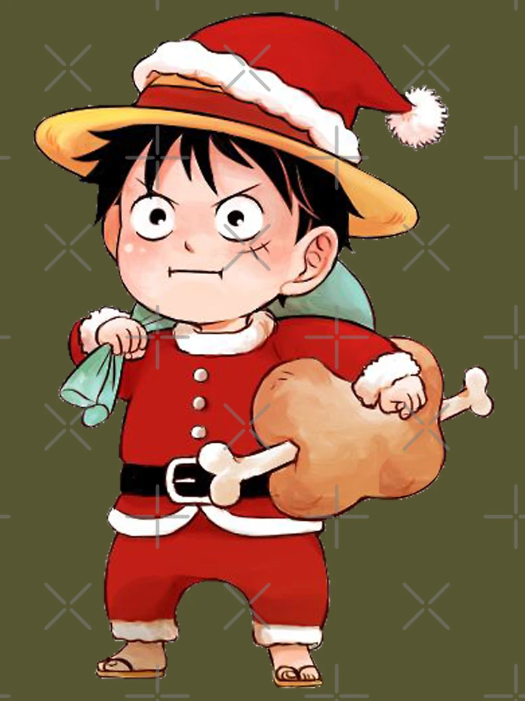 One Piece Chibi Characters Santa Hat Merry Christmas Sweatshirt - teejeep