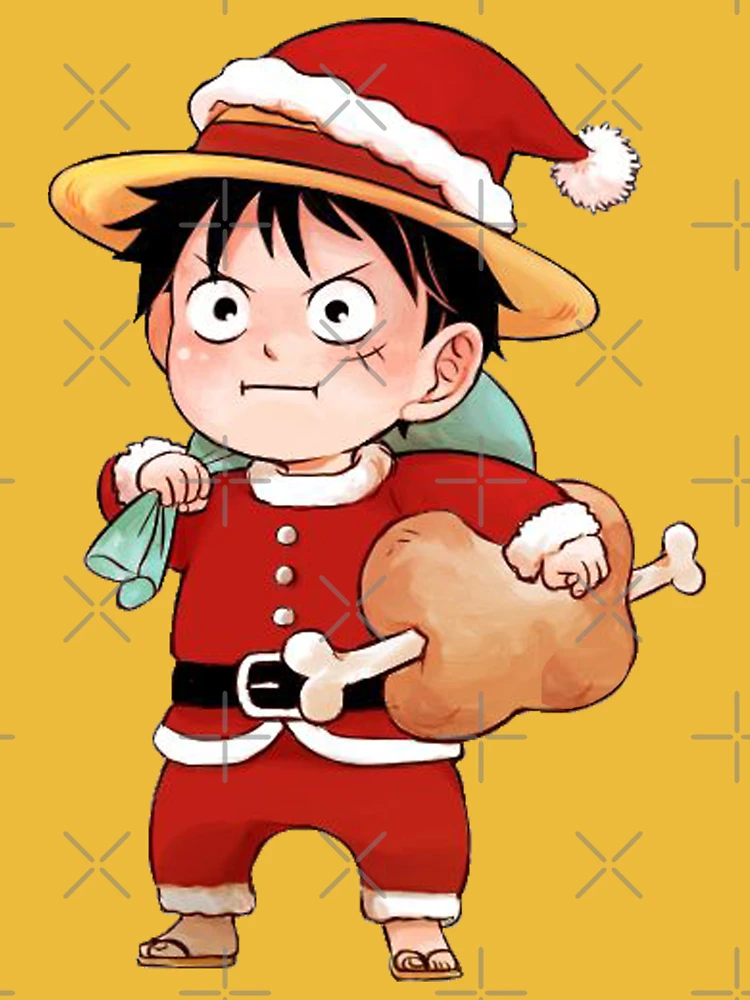 Luffy Cute Face Anime Christmas One Piece Shirt