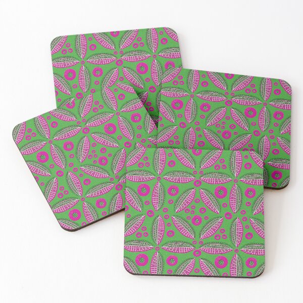 Item preview, Alternanthera Party Time - Joseph's Coat abstract green and pink leaf pattern designed and sold by SirenSeventyOne.
