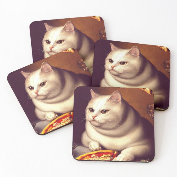 Item preview, Pizza eating Cat designed and sold by ladarkepoque.