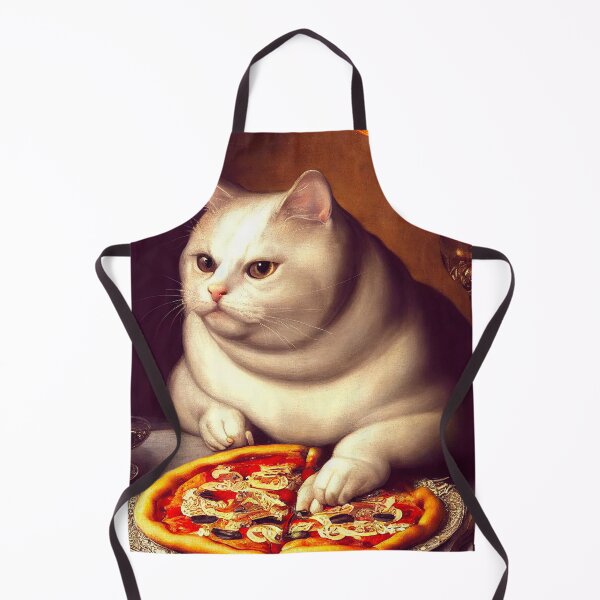 Item preview, Pizza eating Cat designed and sold by ladarkepoque.