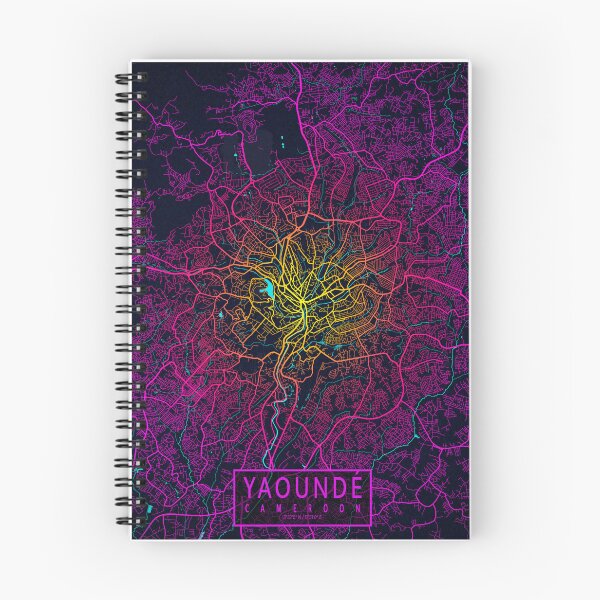 Item preview, Yaounde City Map of Cameroon - Neon designed and sold by deMAP.