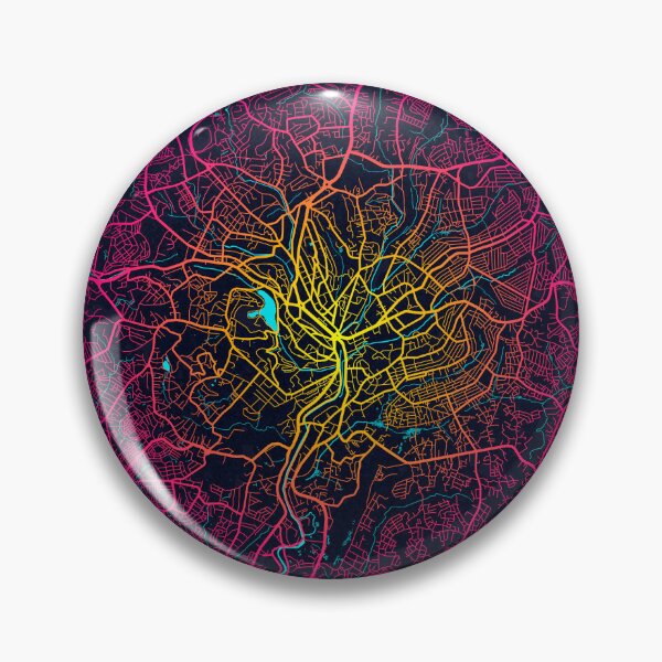 Item preview, Yaounde City Map of Cameroon - Neon designed and sold by deMAP.