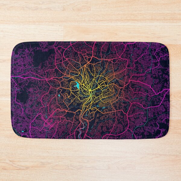 Item preview, Yaounde City Map of Cameroon - Neon designed and sold by deMAP.