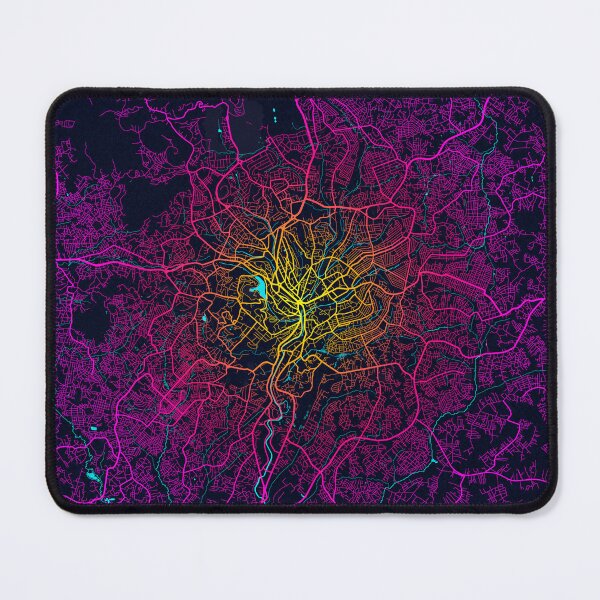 Item preview, Yaounde City Map of Cameroon - Neon designed and sold by deMAP.