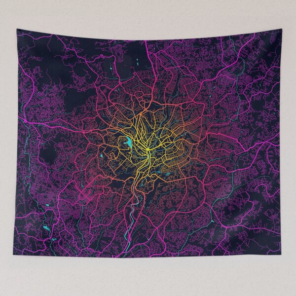 Item preview, Yaounde City Map of Cameroon - Neon designed and sold by deMAP.