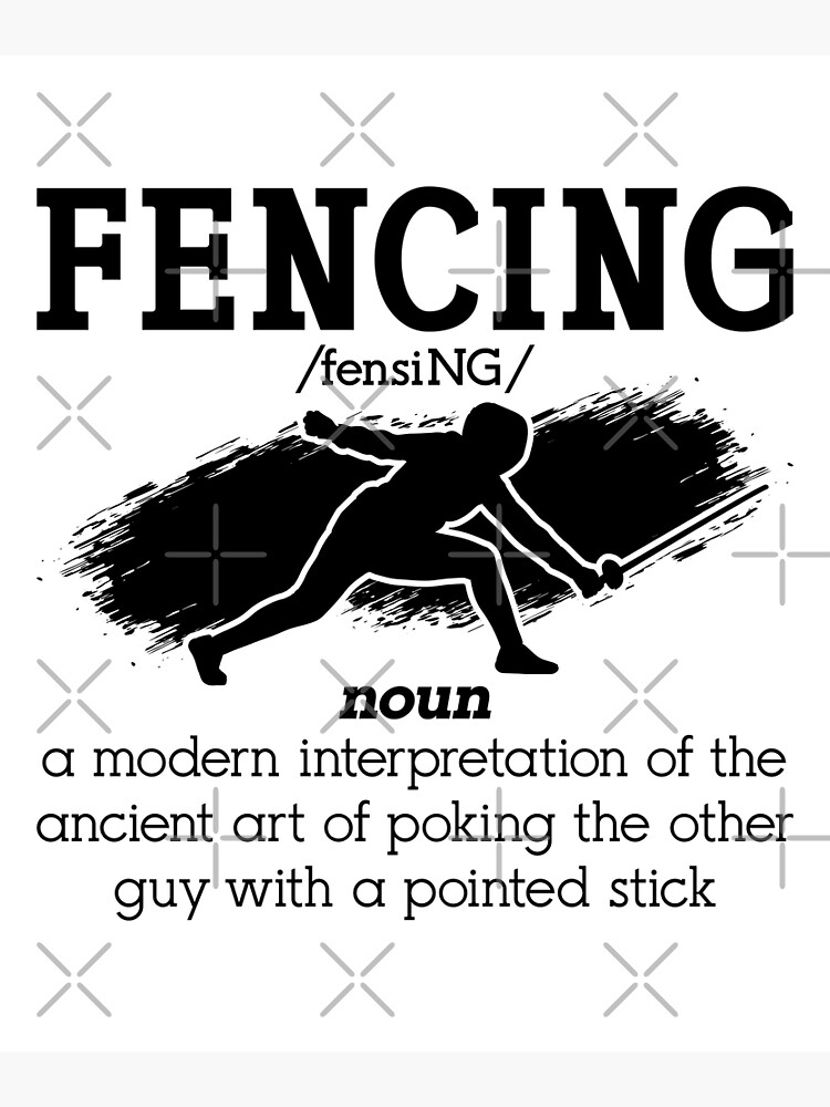 "Modern Interpretation Of Fencing Sword Duel Fencer" Poster for Sale by