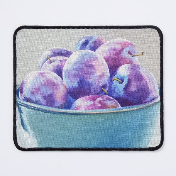 Item preview, Blue Plums still life painting designed and sold by Emily Bickell.