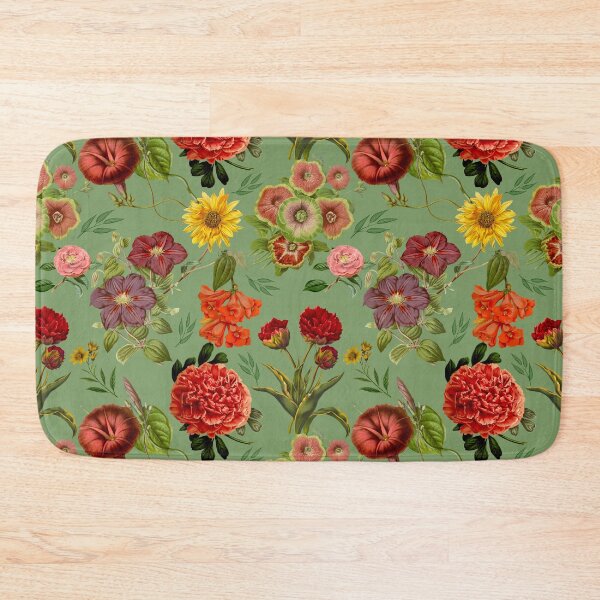 Artikelvorschau, Vintage Blumen und Rosen exotischen Sommergarten, botanische Muster, florale Illustration, Vintage grün Vintage floral entworfen und verkauft von ZeinabTaha.
