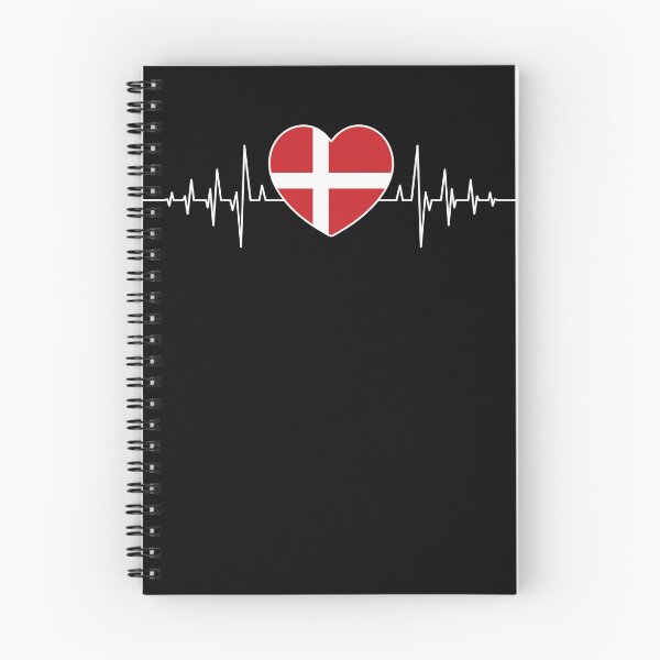 Item preview, Denmark Heartbeat Danish Flag Dane Denmark designed and sold by Lenny Stahl.