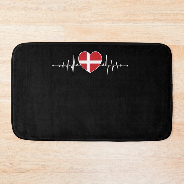 Item preview, Denmark Heartbeat Danish Flag Dane Denmark designed and sold by Lenny Stahl.